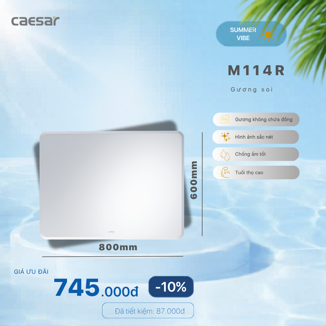  Khuyến mãi ưu đãi Gương phòng tắm - M114R 