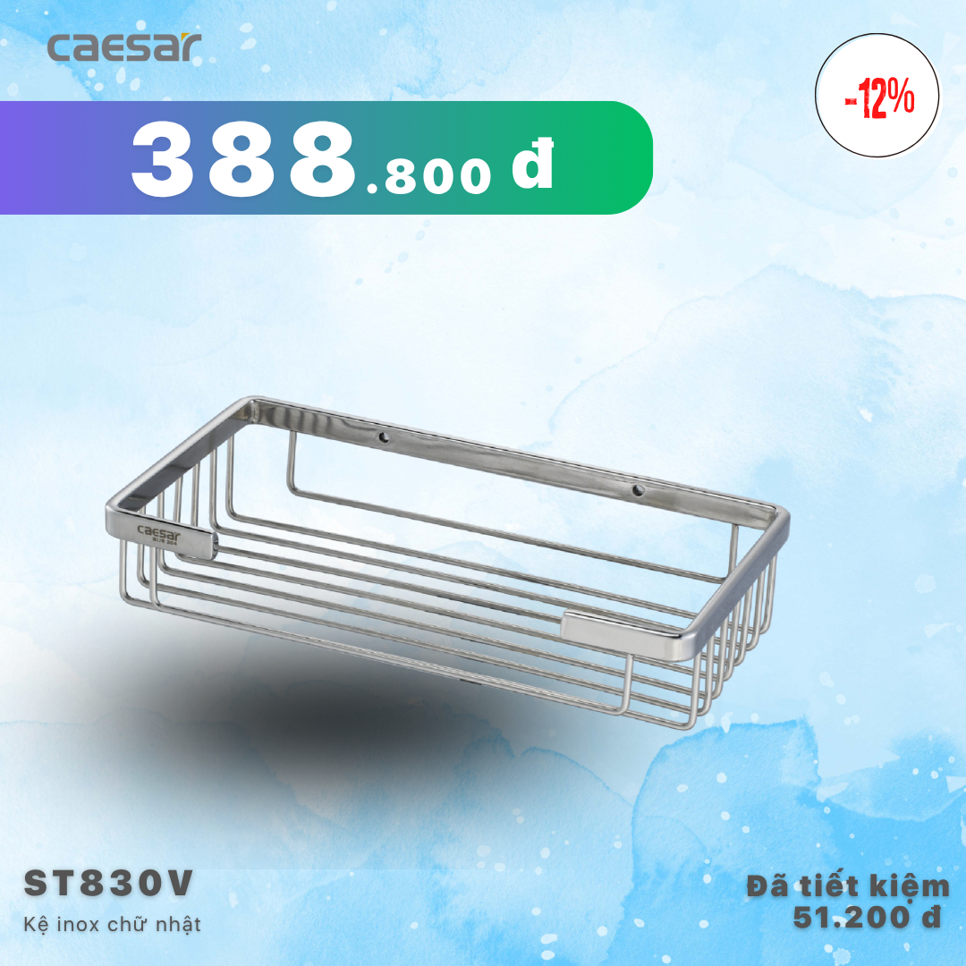  Khuyến mãi ưu đãi - Kệ Inox Chữ Nhật - ST830V 