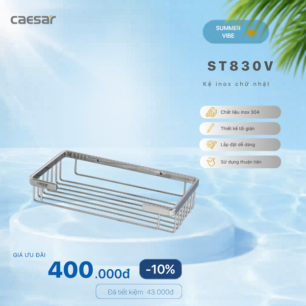  Khuyến mãi ưu đãi - Kệ Inox Chữ Nhật - ST830V 