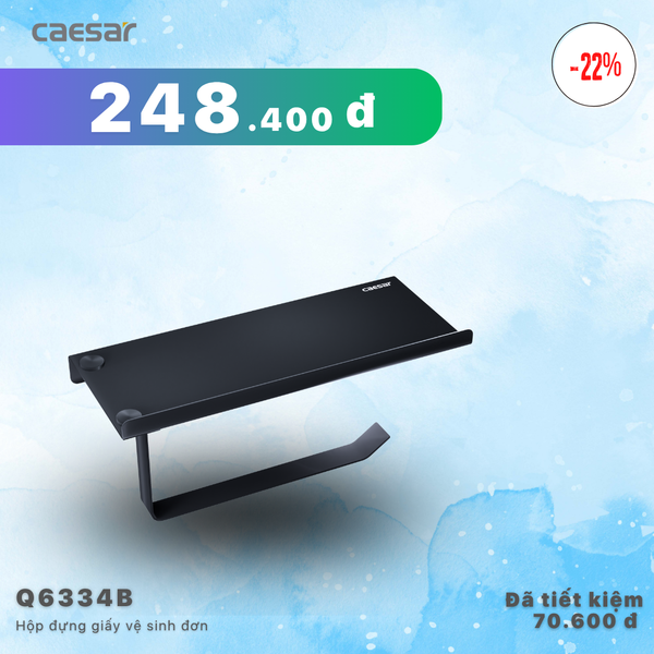  Khuyến mãi ưu đãi - Hộp đựng giấy vệ sinh đơn có kệ Q6334B 