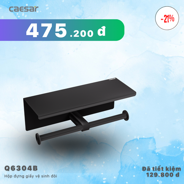  Khuyến mãi ưu đãi - Hộp đựng giấy vệ sinh đôi có kệ Q6304B 