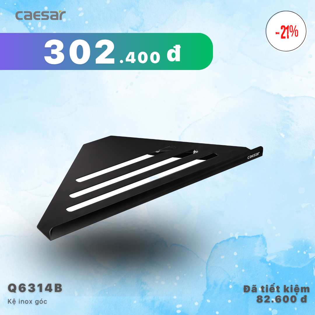  Khuyến mãi ưu đãi - Kệ Inox góc phòng tắm - Q6314B 