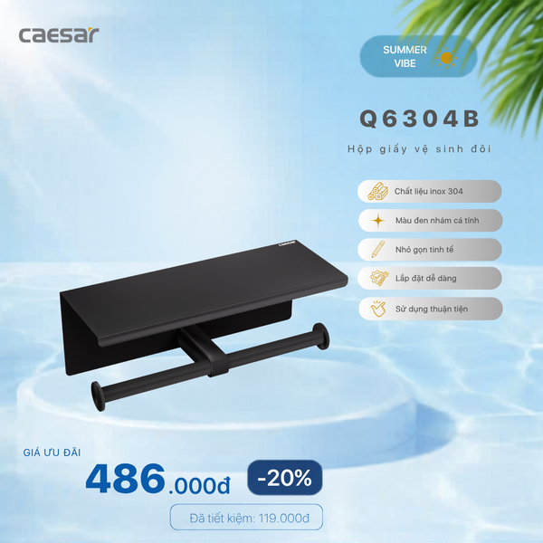  Khuyến mãi ưu đãi - Hộp đựng giấy vệ sinh đôi có kệ Q6304B 
