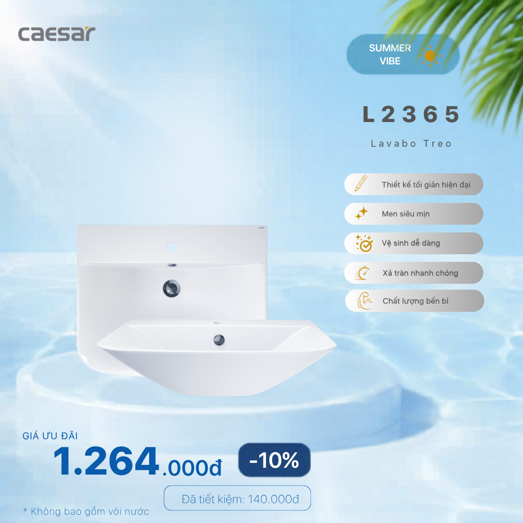  Khuyến mãi ưu đãi Lavabo Treo Tường - L2365 