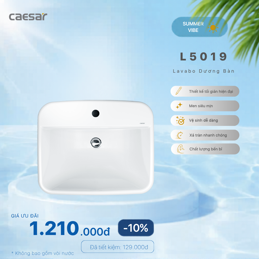  Khuyến mãi ưu đãi - Lavabo dương bàn - L5019 