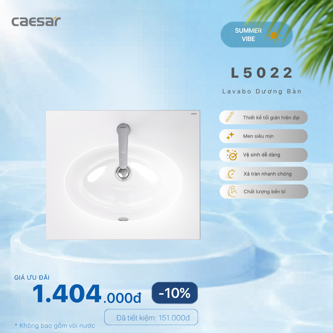  Khuyến mãi ưu đãi - Lavabo Dương Bàn L5022 