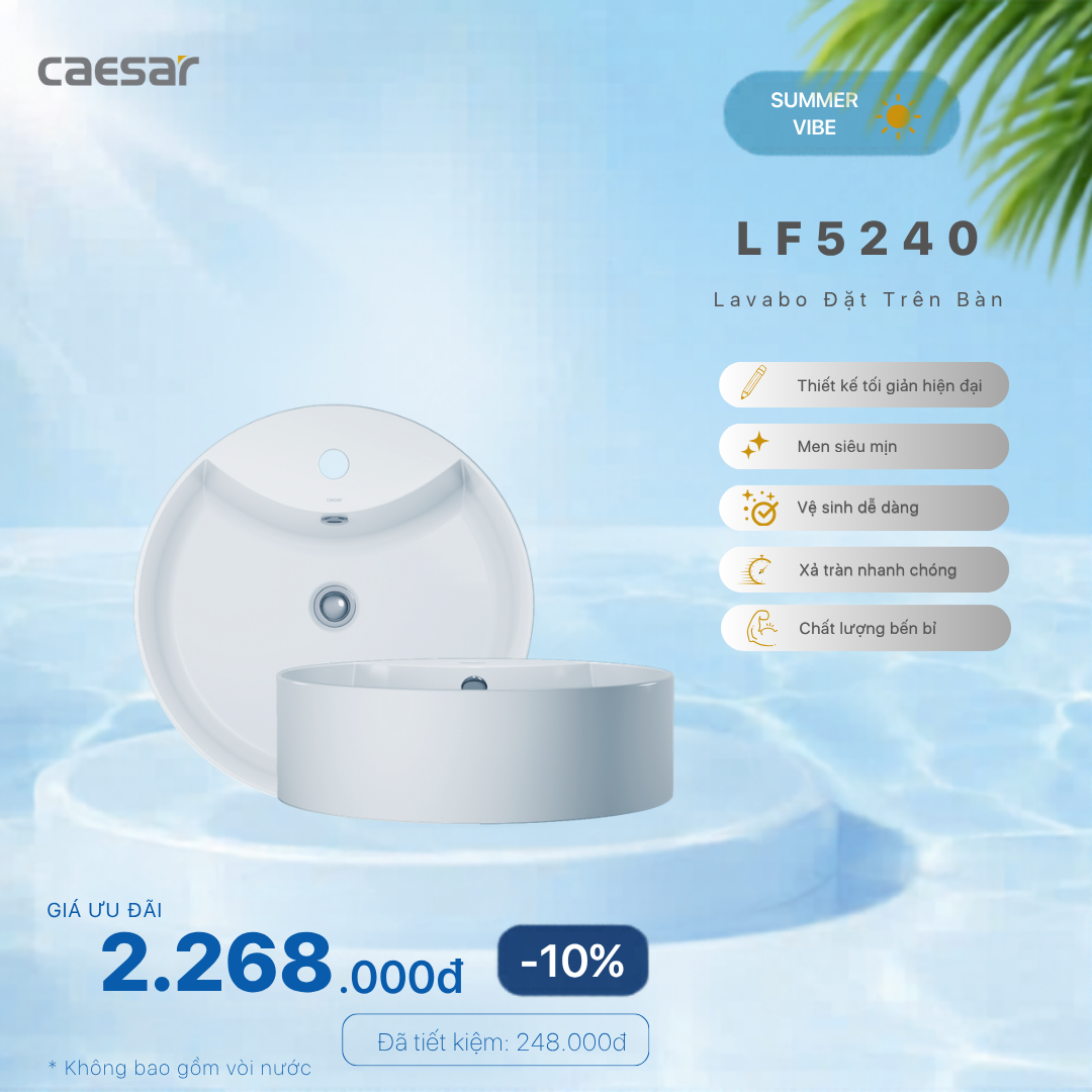  Khuyến mãi ưu đãi Lavabo Đặt Trên Bàn - LF5240 