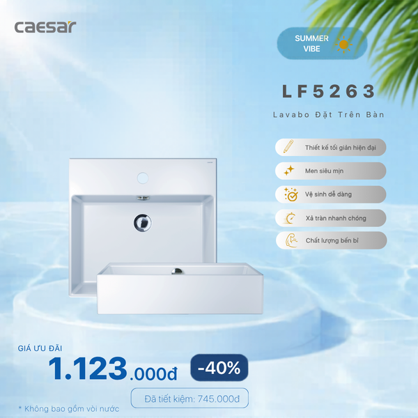 Khuyến mãi ưu đãi Lavabo Đặt Trên Bàn - LF5263