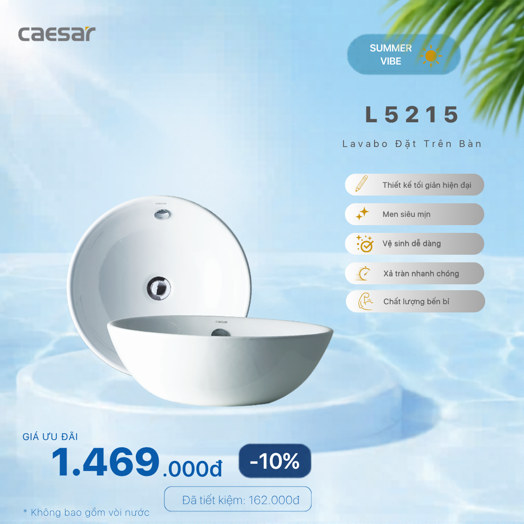  Khuyến mãi ưu đãi - Lavabo Đặt Trên Bàn - L5215 