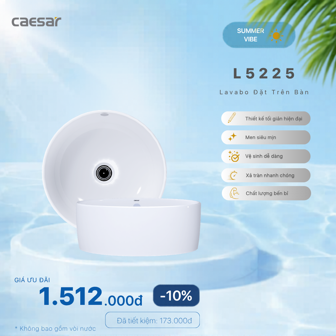  Khuyến mãi ưu đãi - Lavabo Đặt Trên Bàn - L5225 