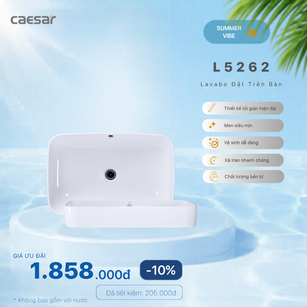 Khuyến mãi ưu đãi - Lavabo Đặt Trên Bàn - L5262