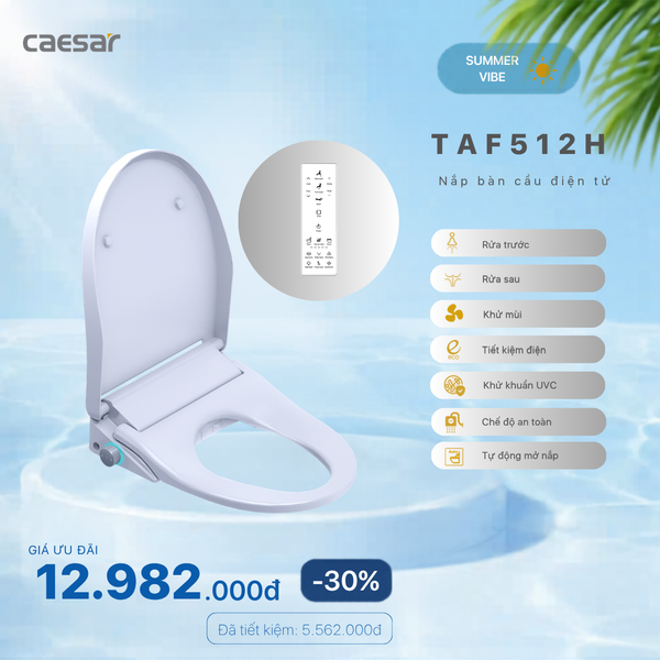  Khuyến mãi ưu đãi - Nắp Bàn Cầu Điện Tử - TAF512H 