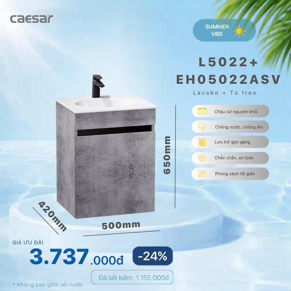 Khuyến mãi ưu đãi Lavabo + Tủ treo - L5022 + EH05022ASV