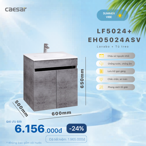 Khuyến mãi ưu đãi - Lavabo + Tủ treo - LF5024 + EH05024ASV