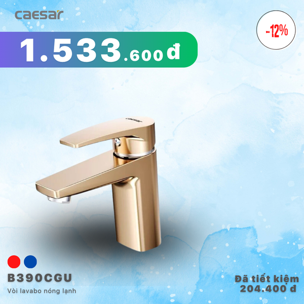  Khuyến mãi ưu đãi Vòi Lavabo Nóng Lạnh - B390CGU 
