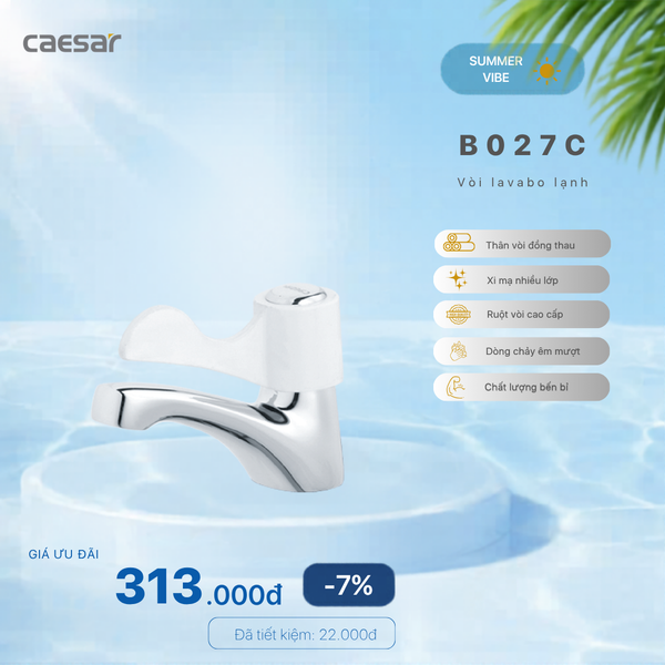 Khuyến mãi ưu đãi vòi Lavabo Lạnh - B027C