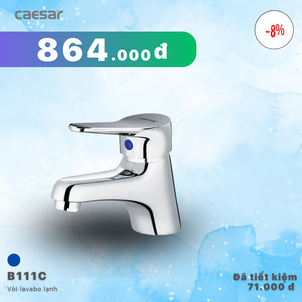  Khuyến mãi ưu đãi  Vòi lavabo Lạnh - B111C 