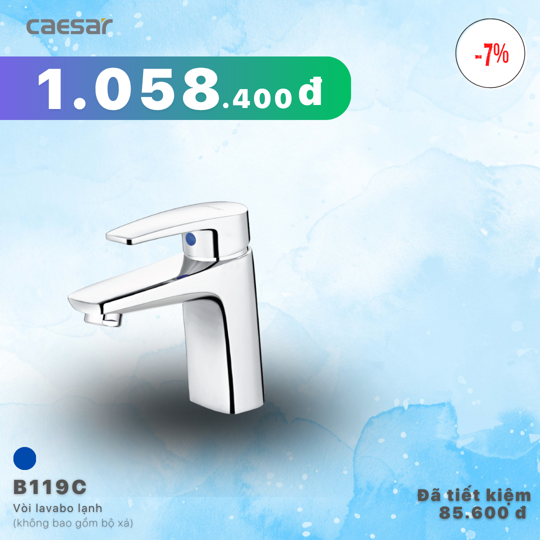  Khuyến mãi ưu đãi - Vòi Lavabo Lạnh - B119C 