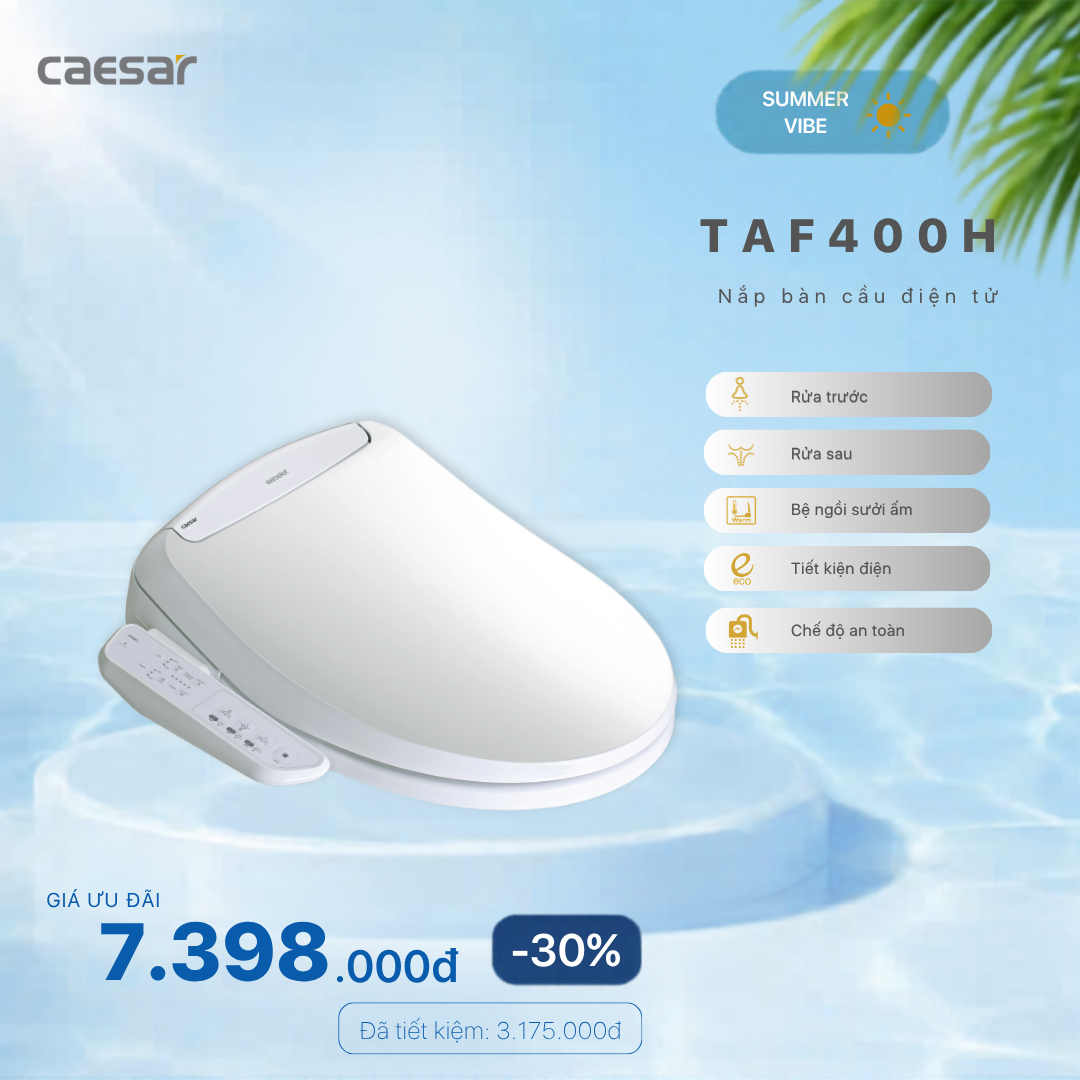  Khuyến mãi ưu đãi - Nắp Bàn Cầu Điện Tử - TAF400H 