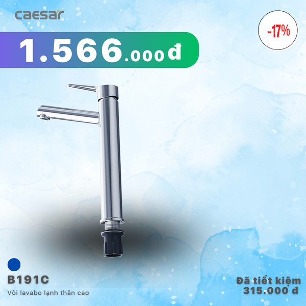 Khuyến mãi ưu đãi Vòi Lavabo Lạnh Cao - B191C