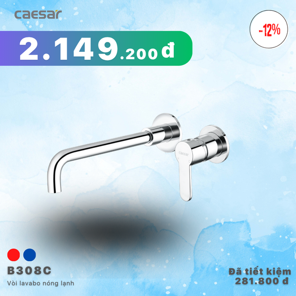  Khuyến mãi ưu đãi Vòi Lavabo Nóng Lạnh - B308C 