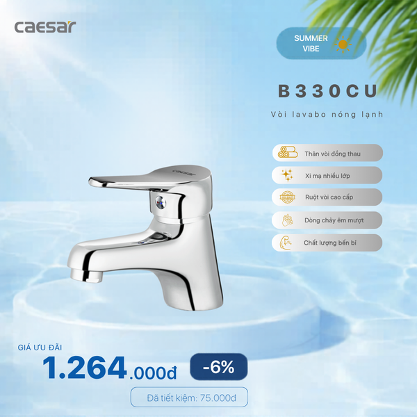Khuyến mãi ưu đãi Vòi lavabo Nóng Lạnh - B330CU