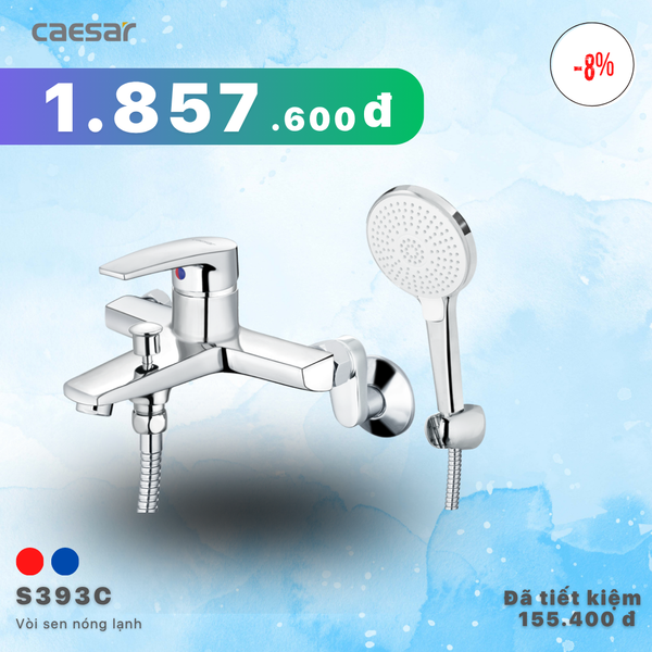 Khuyến mãi ưu đãi Sen tắm nóng lạnh - S393C