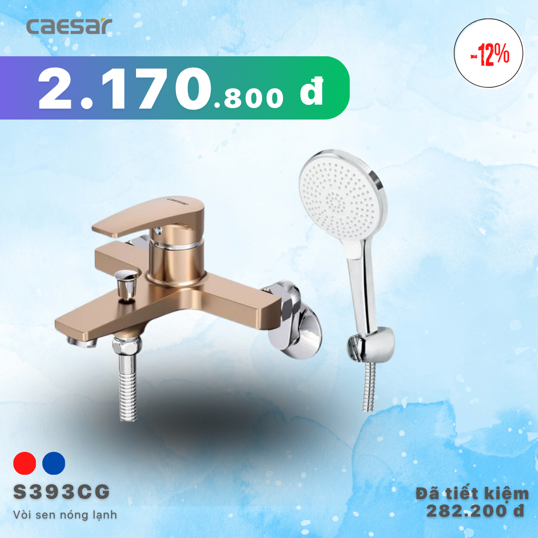  Khuyến mãi ưu đãi Sen tắm nóng lạnh -  S393CG 