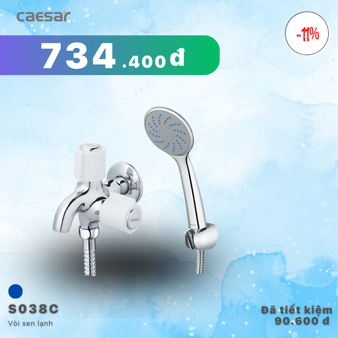  Khuyến mãi ưu đãi Vòi Sen Lạnh - S038C 