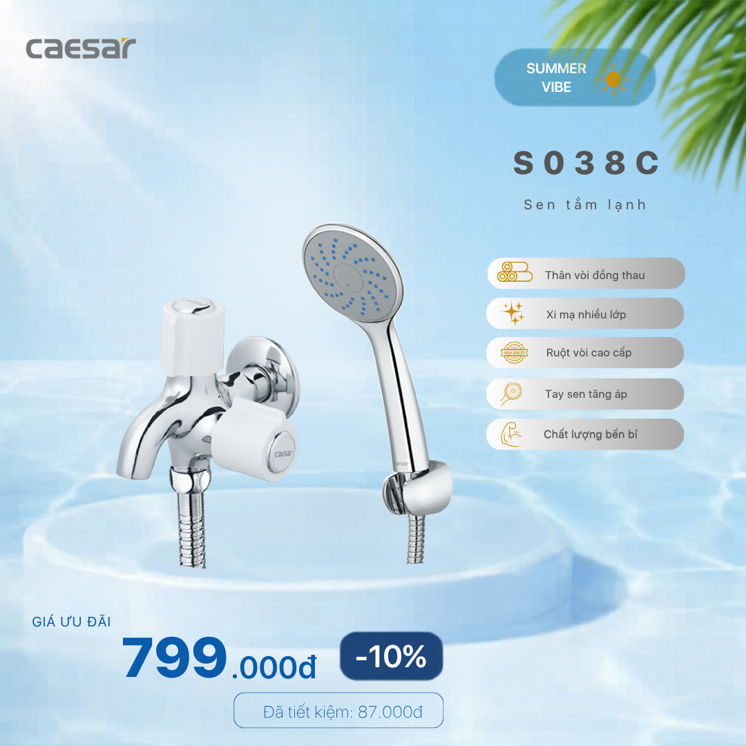  Khuyến mãi ưu đãi Vòi Sen Lạnh - S038C 