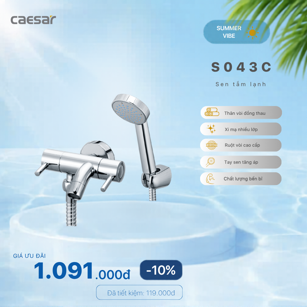  Khuyến mãi ưu đãi Vòi Sen Lạnh - S043C 