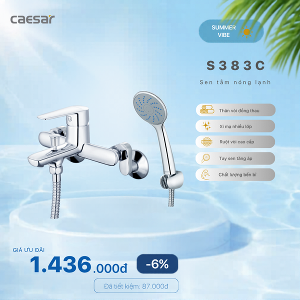 Khuyến mãi ưu đãi Sen tắm nóng lạnh - S383C