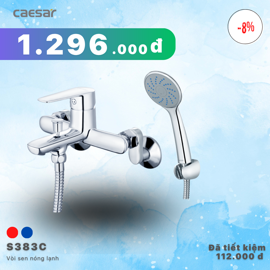  Khuyến mãi ưu đãi Sen tắm nóng lạnh - S383C 