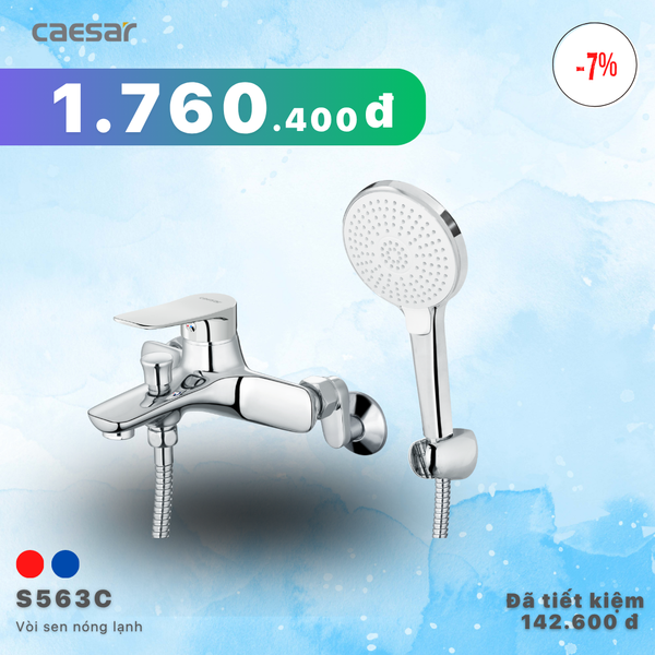 Khuyến mãi ưu đãi Sen tắm nóng lạnh - S563C