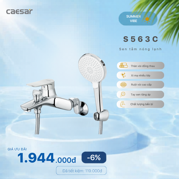 Khuyến mãi ưu đãi Sen tắm nóng lạnh - S563C