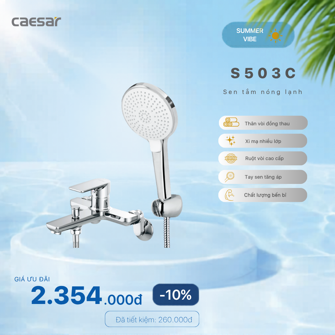  Khuyến mãi ưu đãi Vòi Sen tắm Nóng Lạnh - S503C 