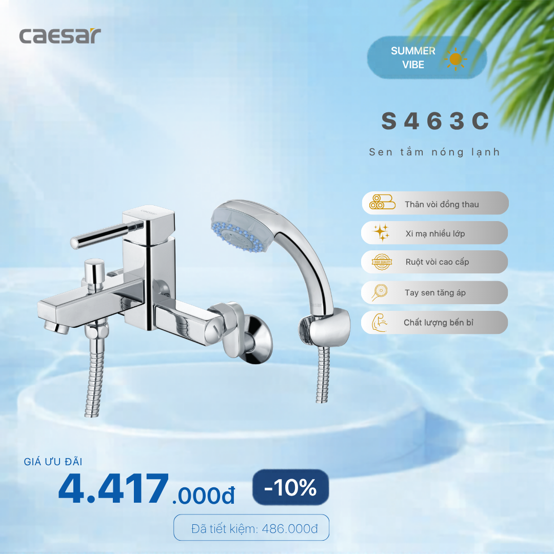  Khuyến mãi ưu đãi Vòi Sen Nóng Lạnh - S463C 