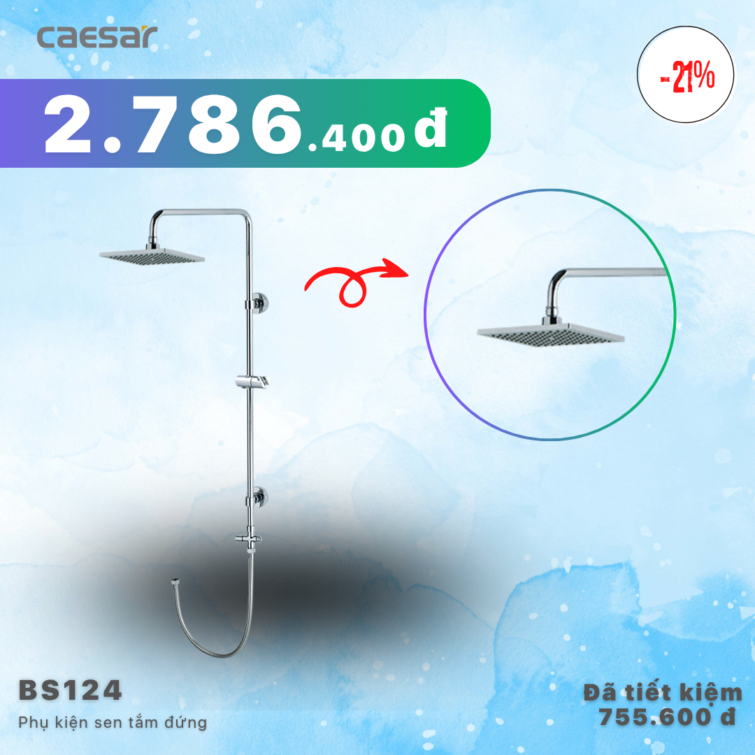  Khuyến mãi ưu đãi Phụ kiện sen tắm đứng - BS124 