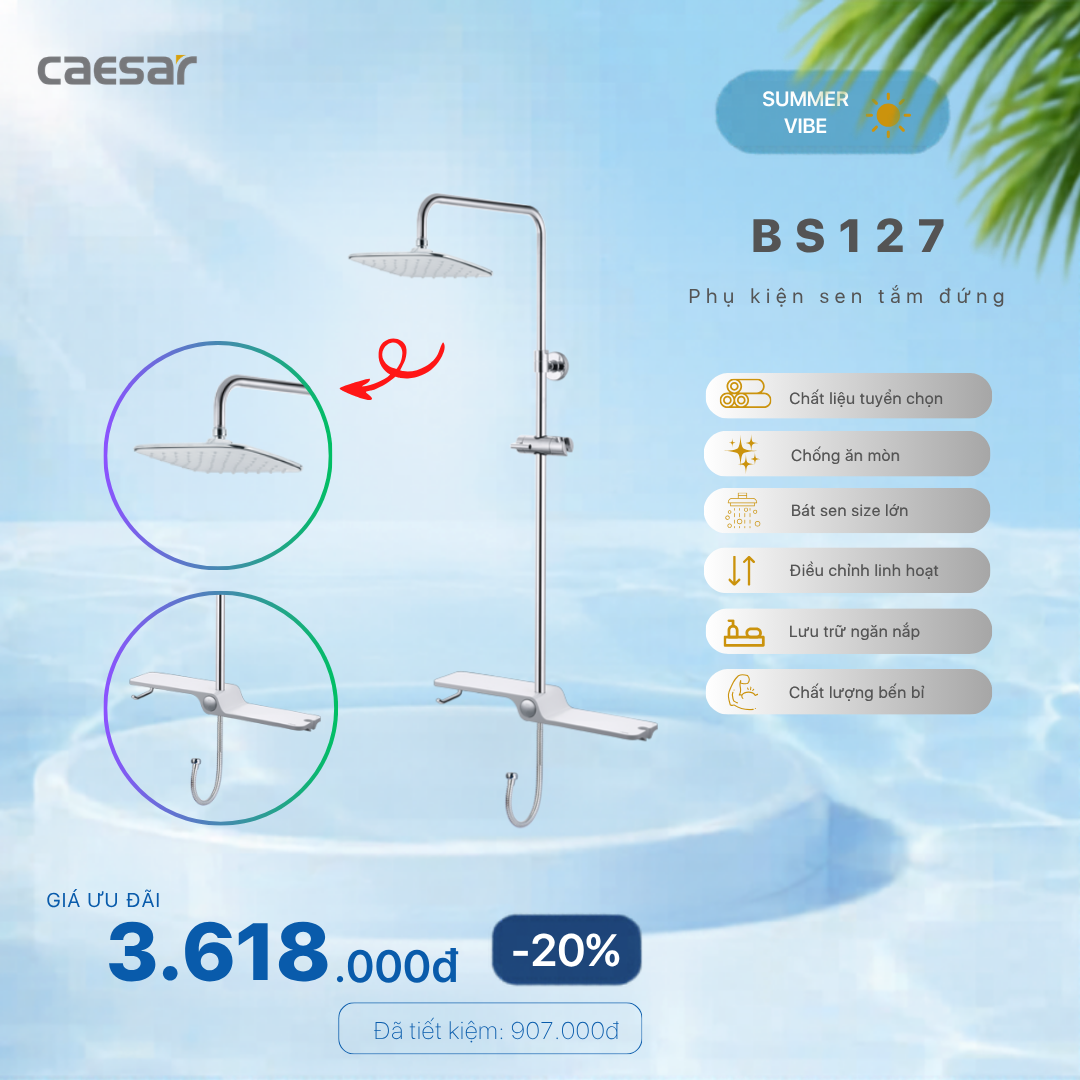  Khuyến mãi ưu đãi Phụ Kiện Sen Tắm Đứng - BS127 