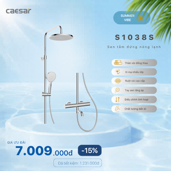 Khuyến mãi ưu đãi - Sen tắm đứng nóng lạnh- S1038S