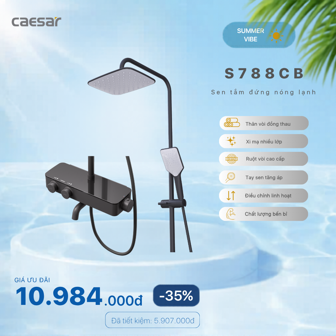  Khuyến mãi ưu đãi - Sen Tắm Đứng Nhiệt Tự Động - S788CB 