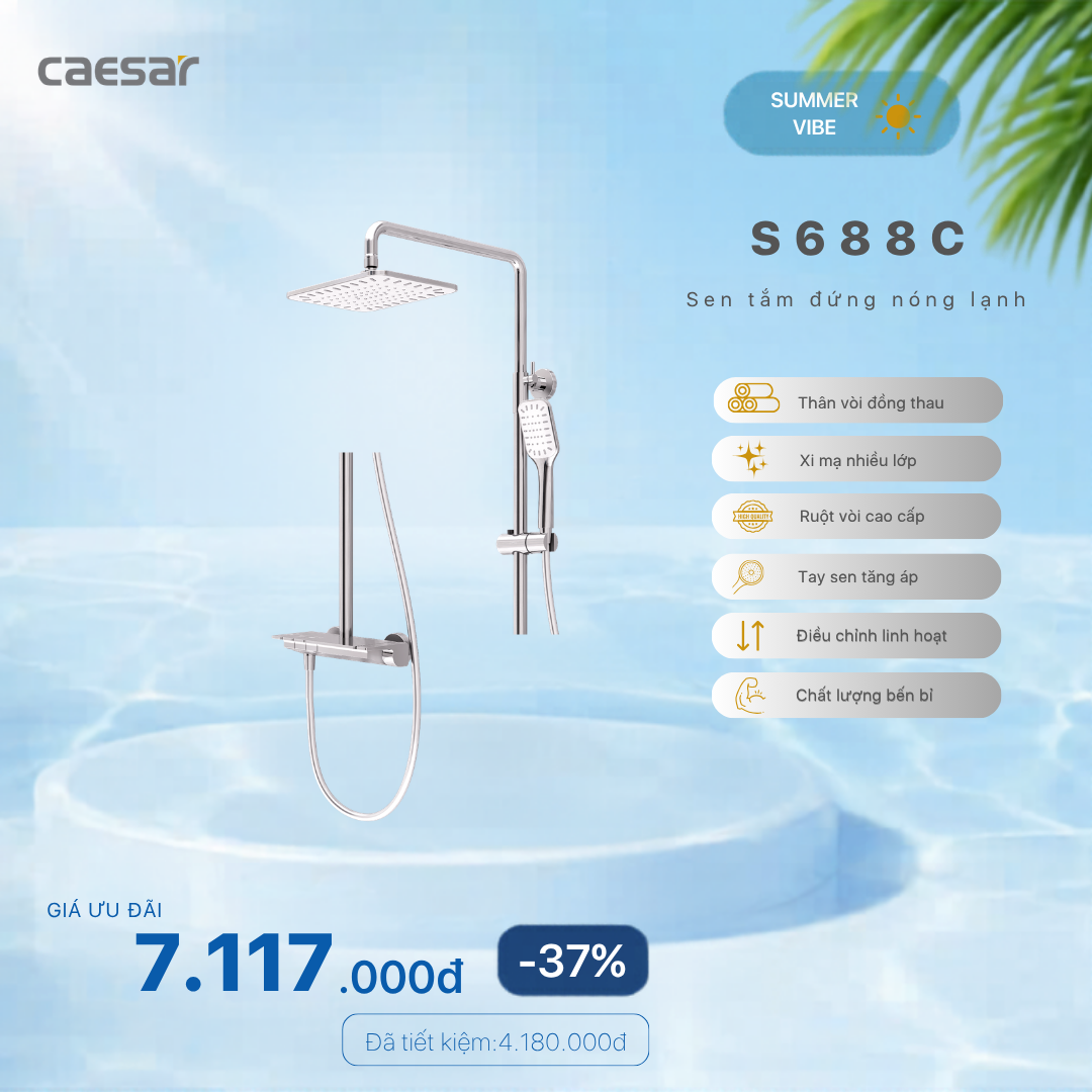  Khuyến mãi ưu đãi -Sen tắm đứng nóng lạnh - S688C 