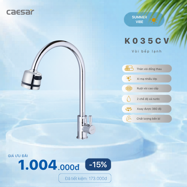  Khuyến mãi ưu đãi - Vòi Bếp Lạnh - K035CV 