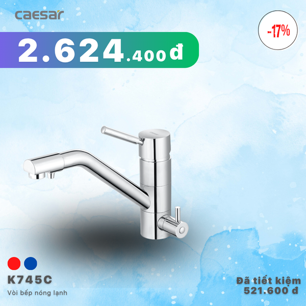  Khuyến mãi ưu đãi Vòi Bếp Nóng Lạnh - K745C 