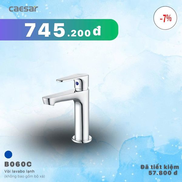  Khuyến mãi ưu đãi Vòi lavabo Lạnh - B060C 