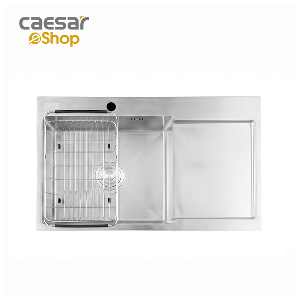 Chậu rửa chén inox 1 hộc có bàn ráo nước - KSH21H082SX