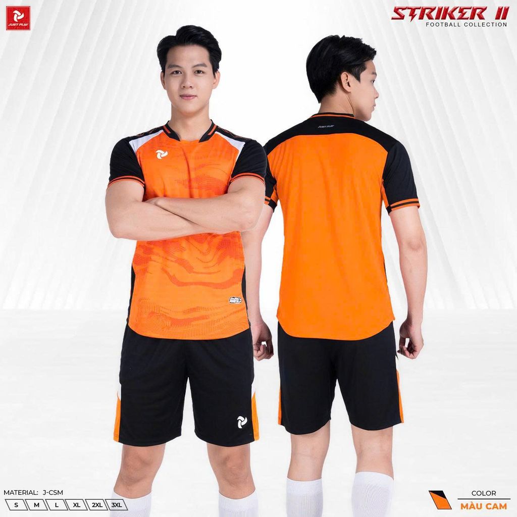 Quần Áo Bóng Đá Không Logo JP Striker II - Cam