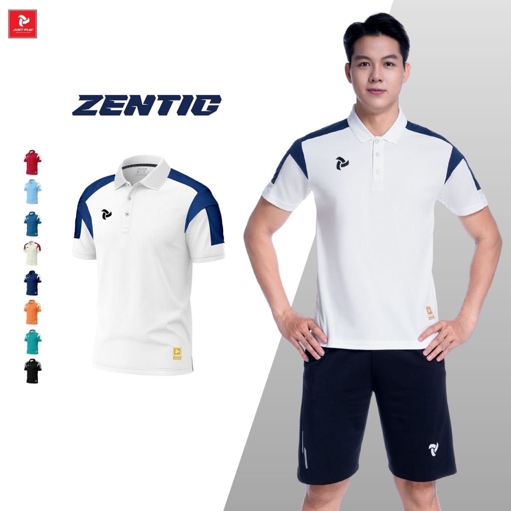 Áo polo thể thao Just Play Zentic - Trắng