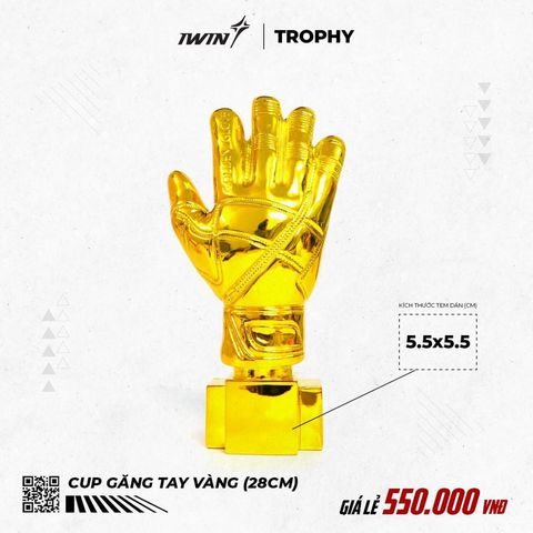 Cúp Găng tay Vàng iWin (28cm)