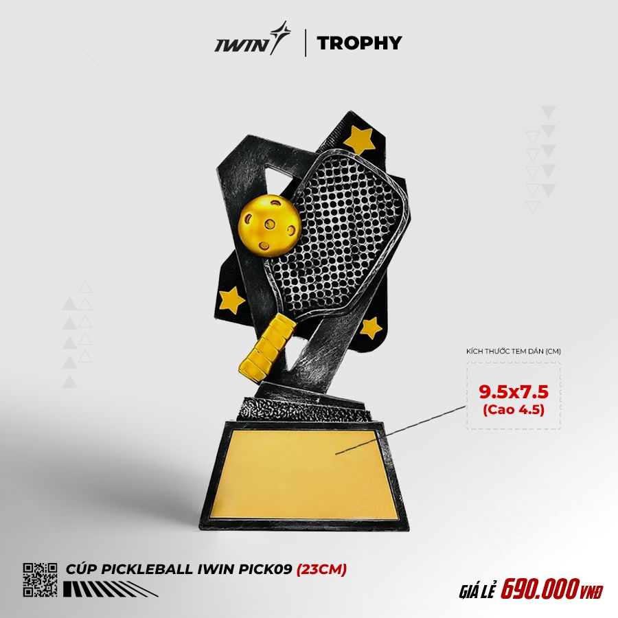 Cup iWin Pickleball PICK 09 - Vàng